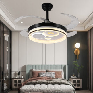 Ventilador Ecoshine de Teto Led Retratil Ultra Moderno T1167