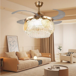 Ventilador Ecoshine de Teto Led Retratil Ultra Moderno T3427
