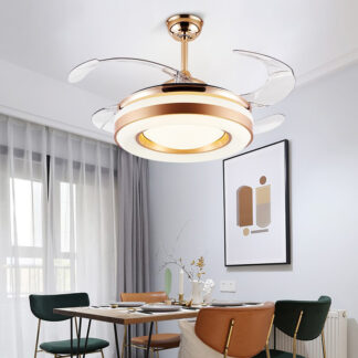 Ventilador Ecoshine de Teto Led Retratil Ultra Moderno T052