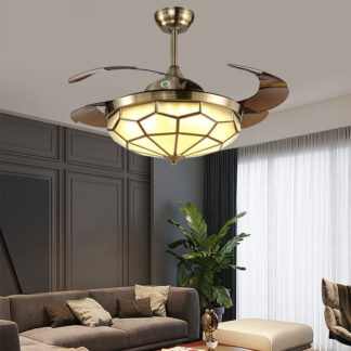 Ventilador Ecoshine de Teto Led Retratil Ultra Moderno 998TS